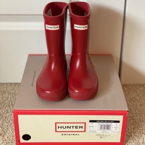 Red Hunter Boots, toddler SZ 9